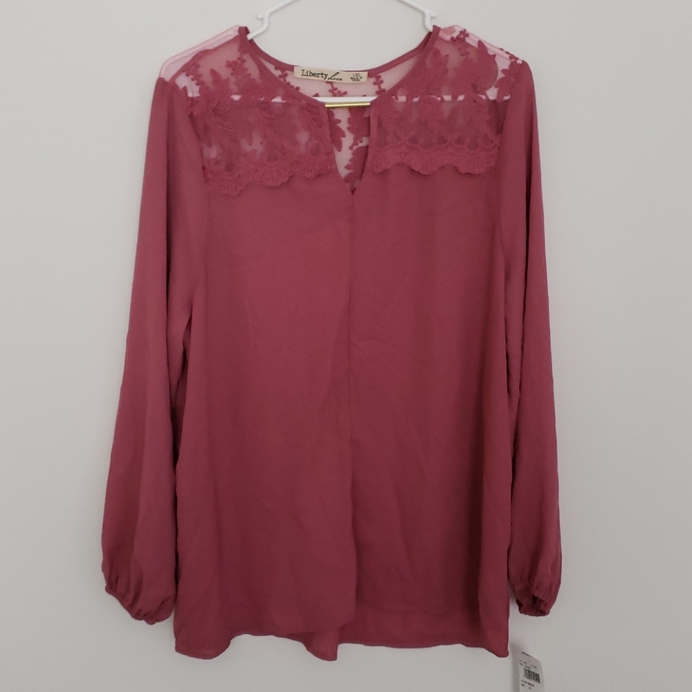 Liberty Love Long Sleeve Blouse NWT